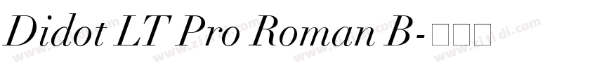 Didot LT Pro Roman B字体转换 Didot LT Pro Roman B字体转换